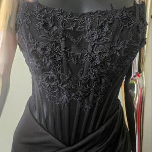 📸 Black Windsor Gown | Worn Once | Elegant Photoshoot Piece